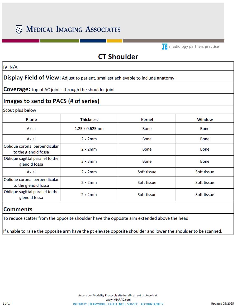 CT Shoulder